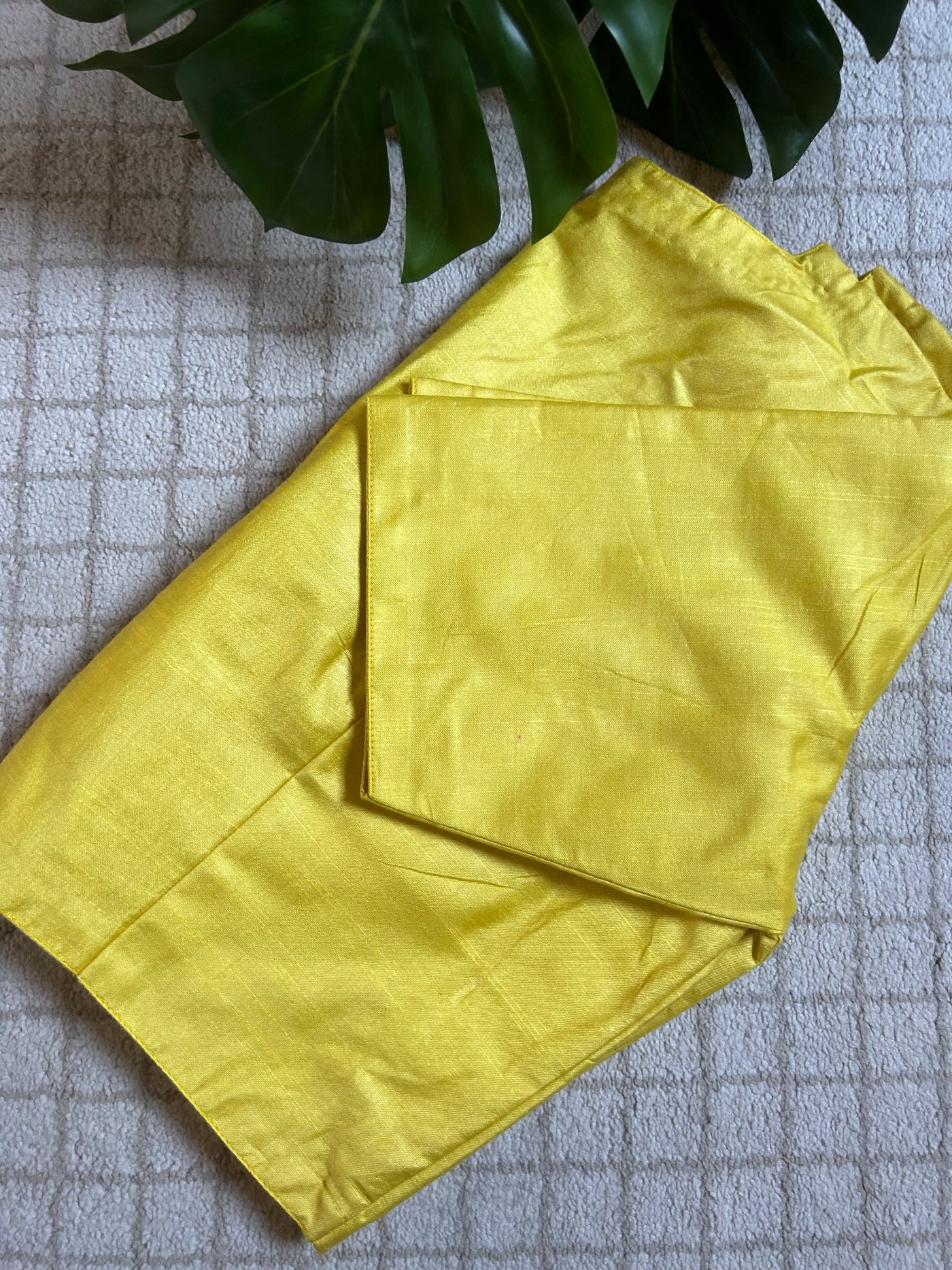 Yellow Silk: PURE SILK READYMADE BLOUSE