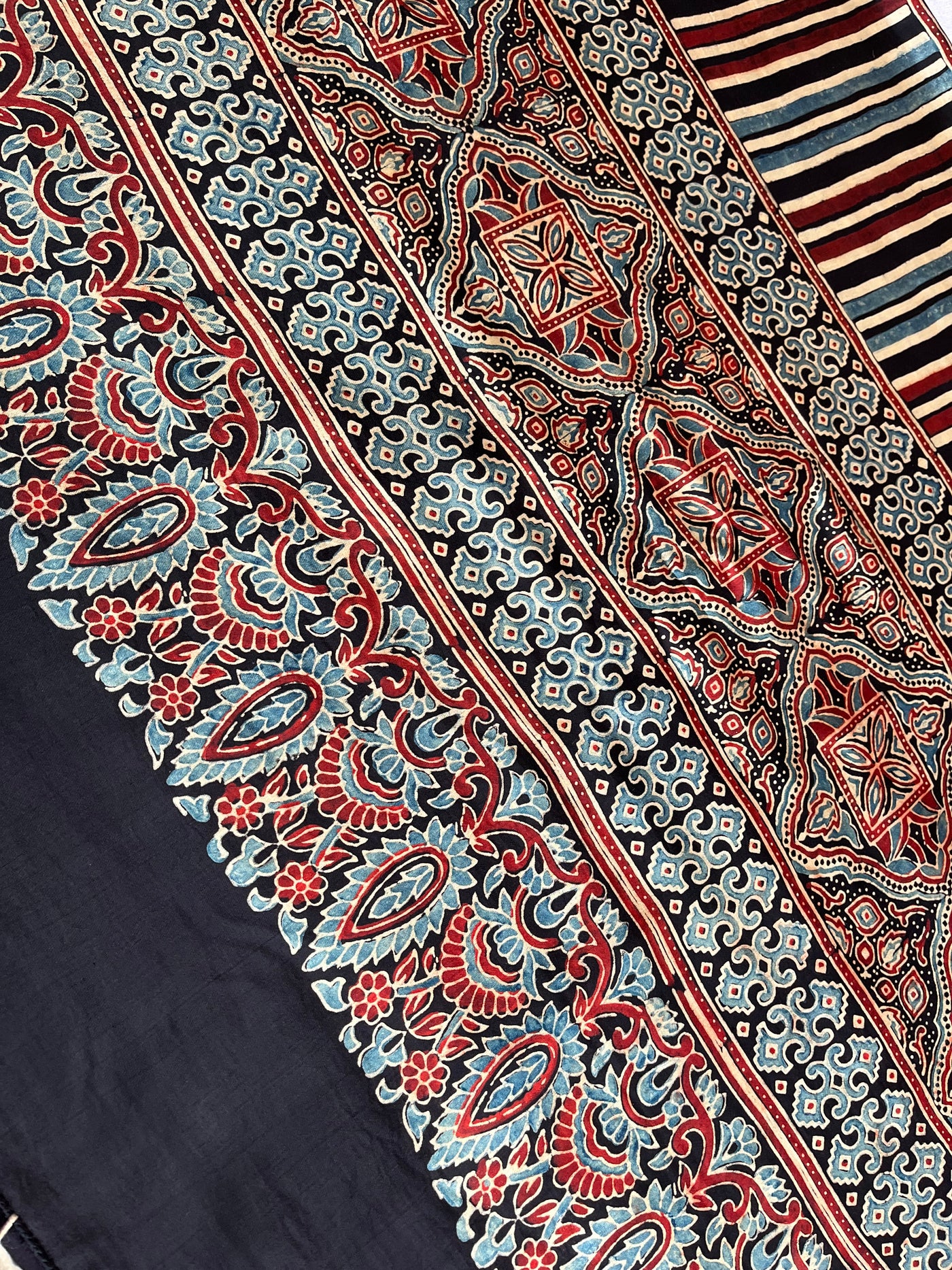 Riwaz: HANDBLOCK AJRAKH MODAL SILK SAREE