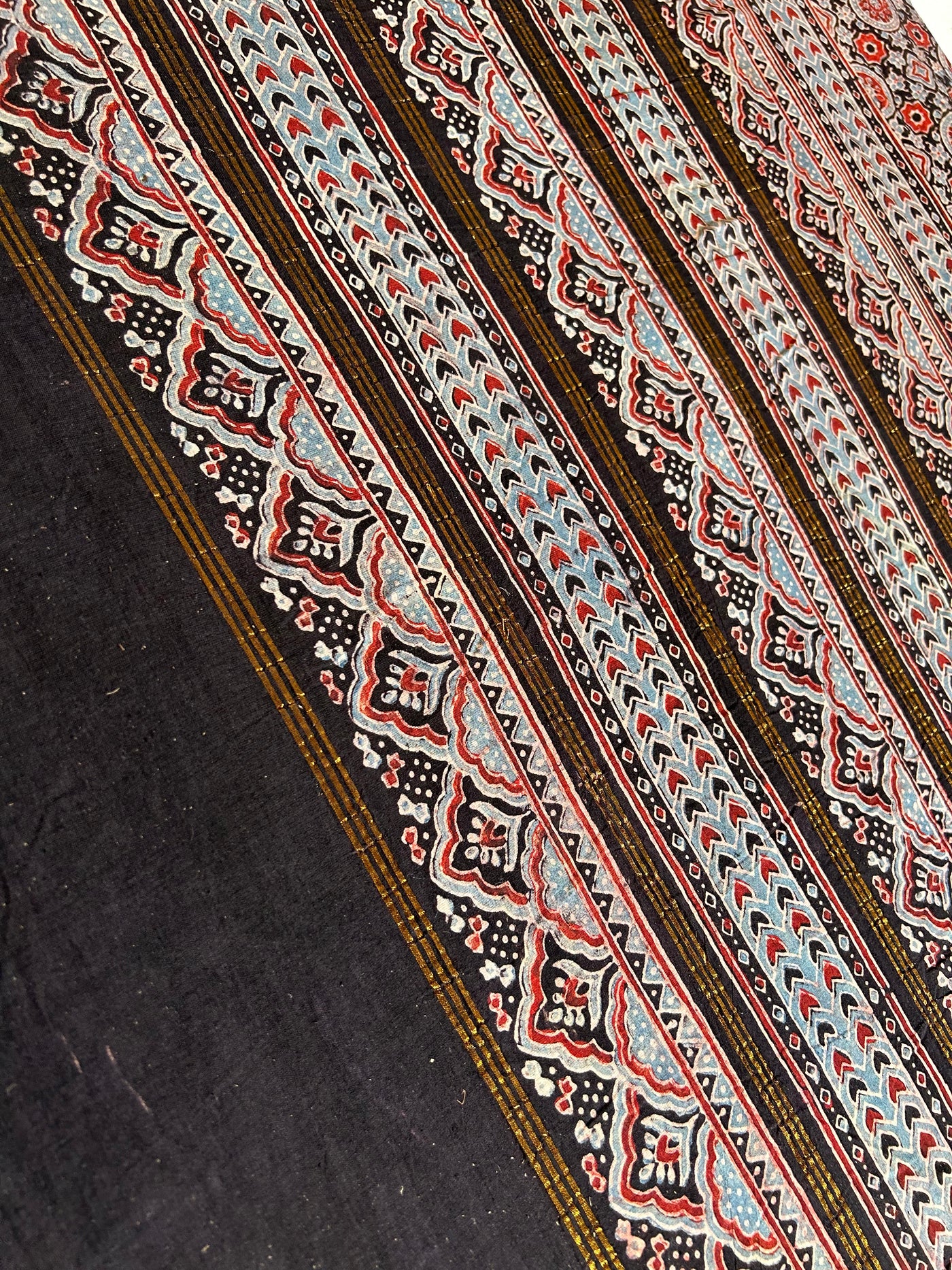 KRIPA: Handblock printed ajrakh madurai cotton saree