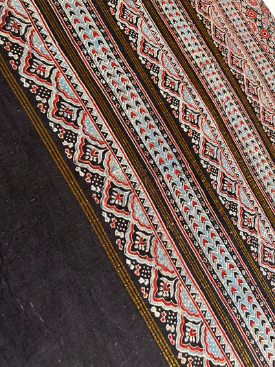 KRIPA: Handblock printed ajrakh madurai cotton saree