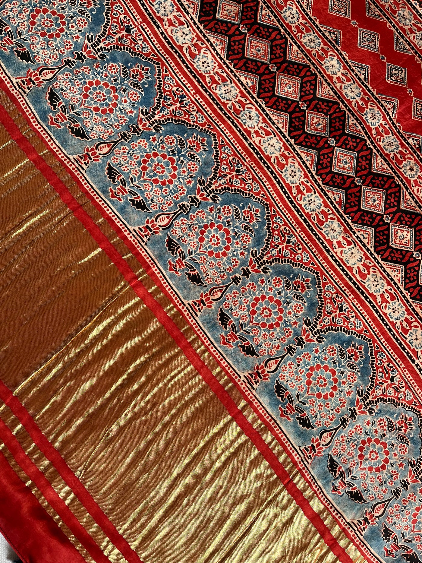 SAHINI:Handmade Gharchola Ajrakh Saree
