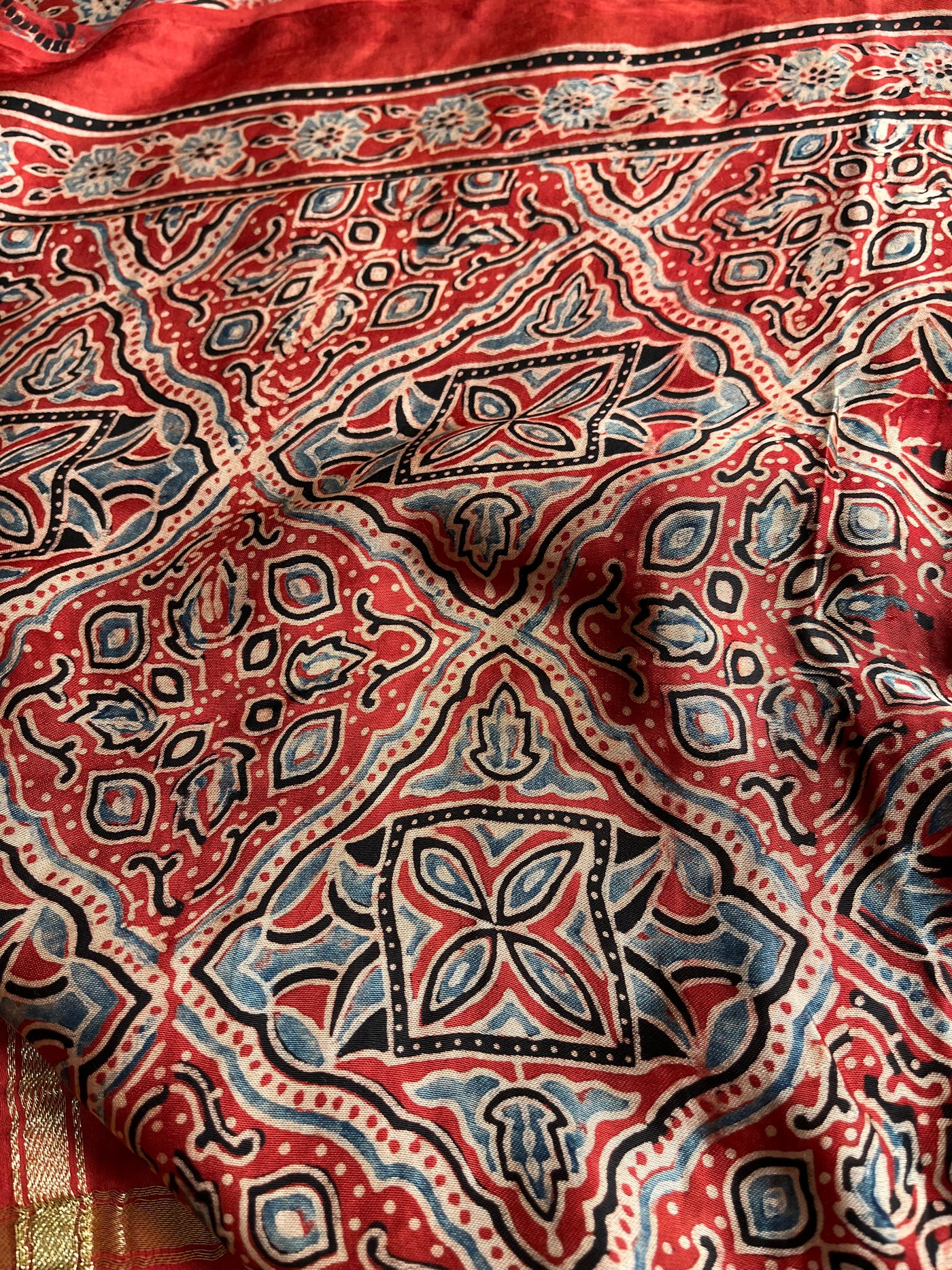 SAHINI:Handmade Gharchola Ajrakh Saree