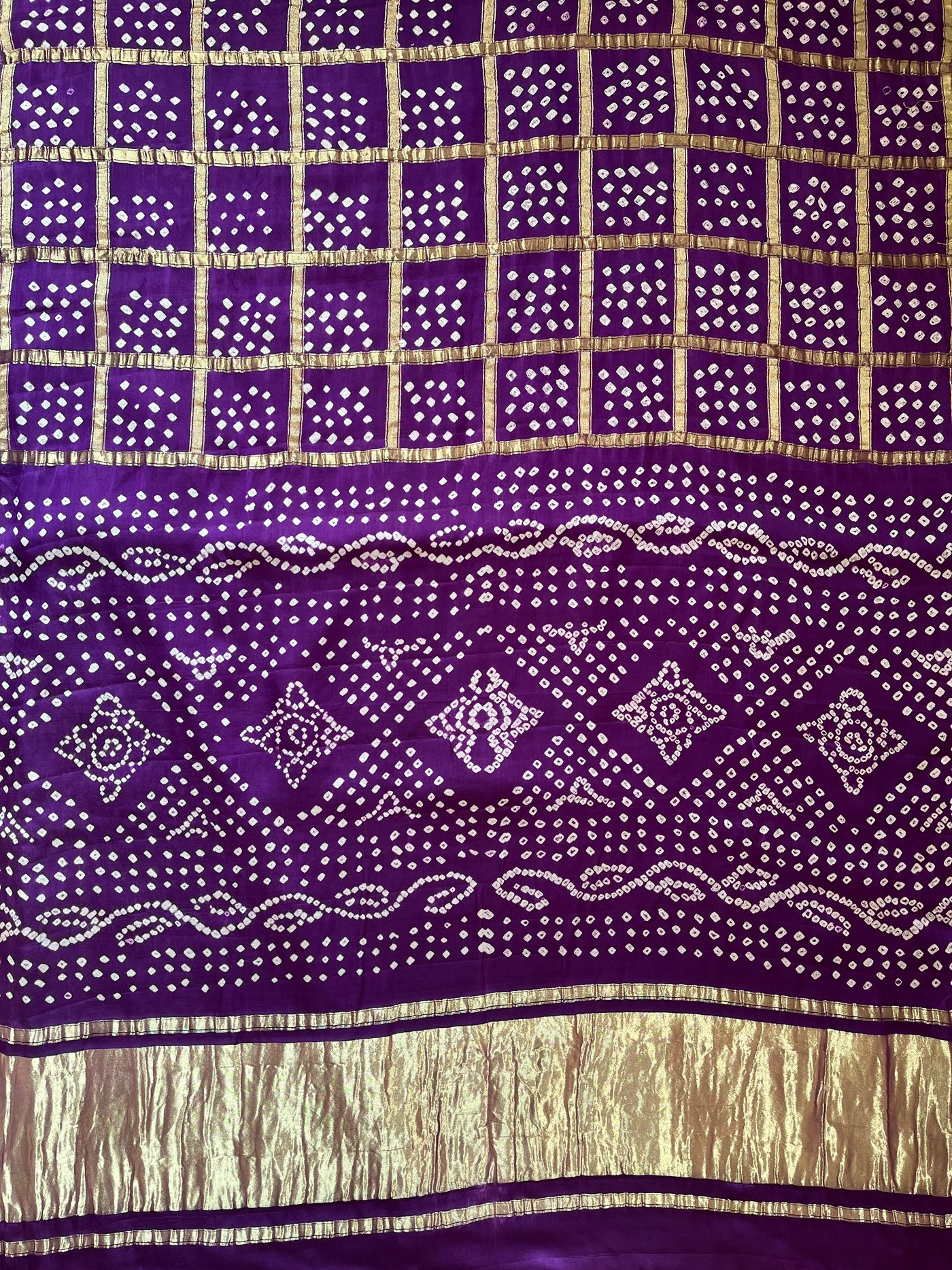 RAGINI:HANDMADE BANDHANI GHARCHOLA MODAL SILK SAREE