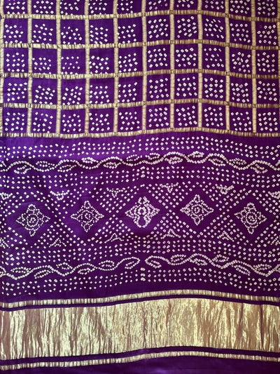 RAGINI:HANDMADE BANDHANI GHARCHOLA MODAL SILK SAREE