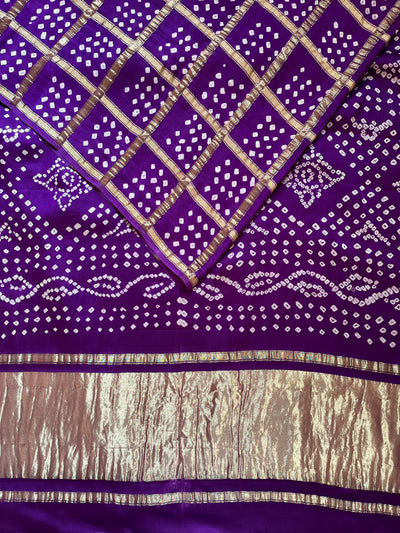 RAGINI:HANDMADE BANDHANI GHARCHOLA MODAL SILK SAREE