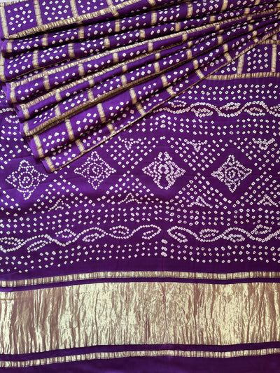 RAGINI:HANDMADE BANDHANI GHARCHOLA MODAL SILK SAREE