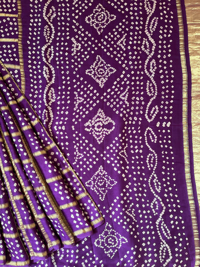 RAGINI:HANDMADE BANDHANI GHARCHOLA MODAL SILK SAREE