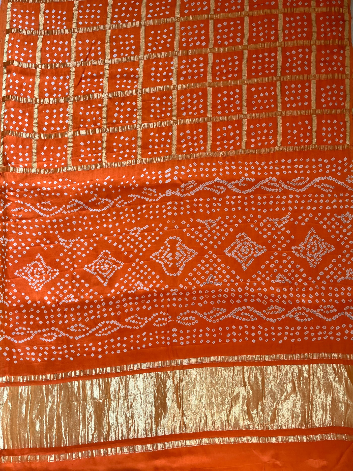 KRATIKA:HANDMADE BANDHANI GHARCHOLA MODAL SILK SAREE