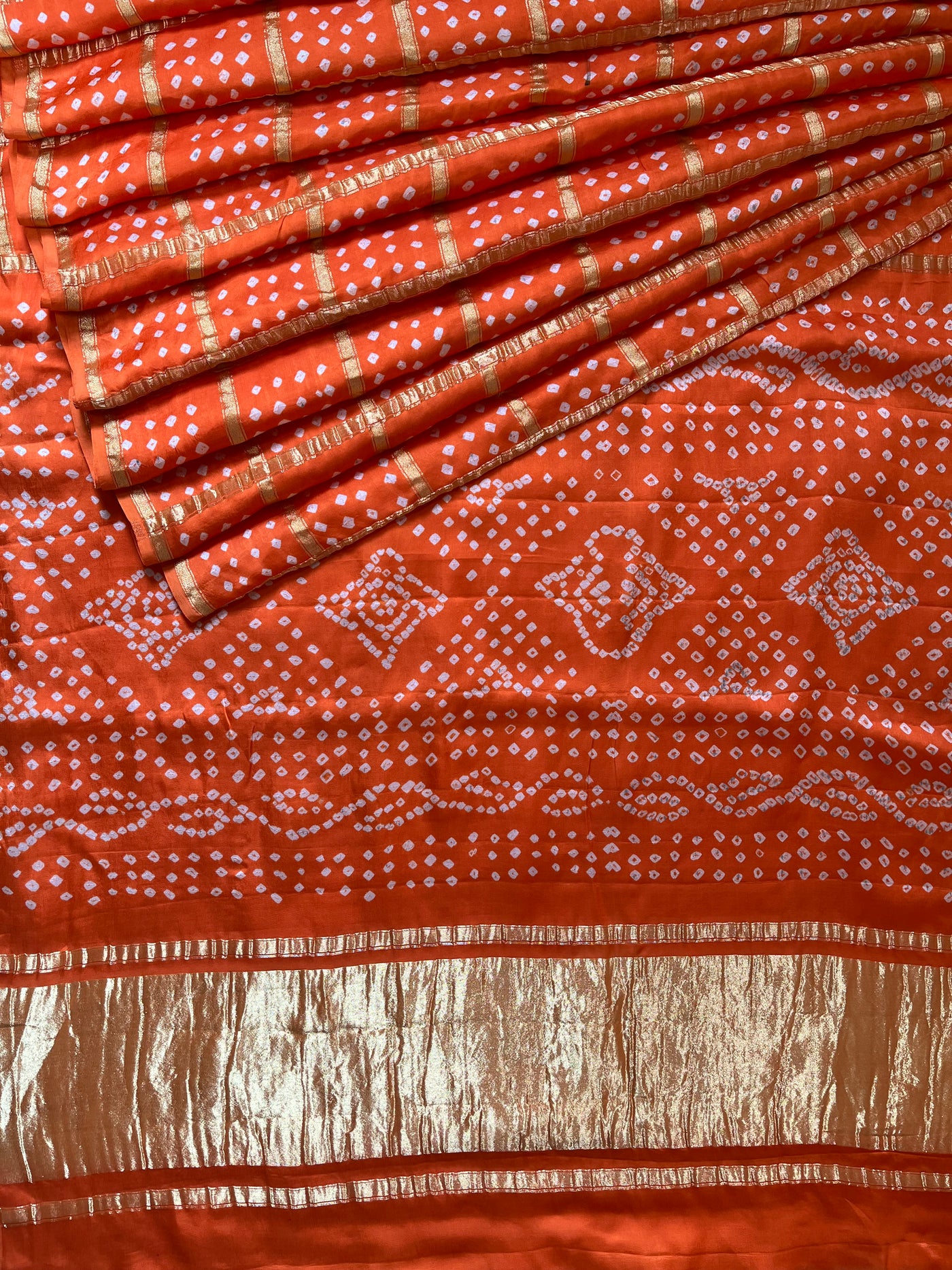 KRATIKA:HANDMADE BANDHANI GHARCHOLA MODAL SILK SAREE