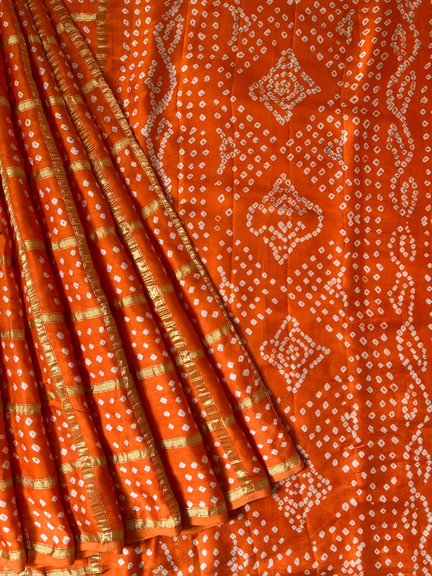 KRATIKA:HANDMADE BANDHANI GHARCHOLA MODAL SILK SAREE