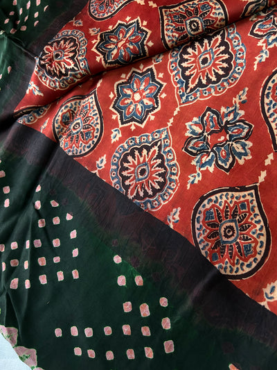 Indrani: AJRAKH BANDHEJ MODAL SILK SAREE