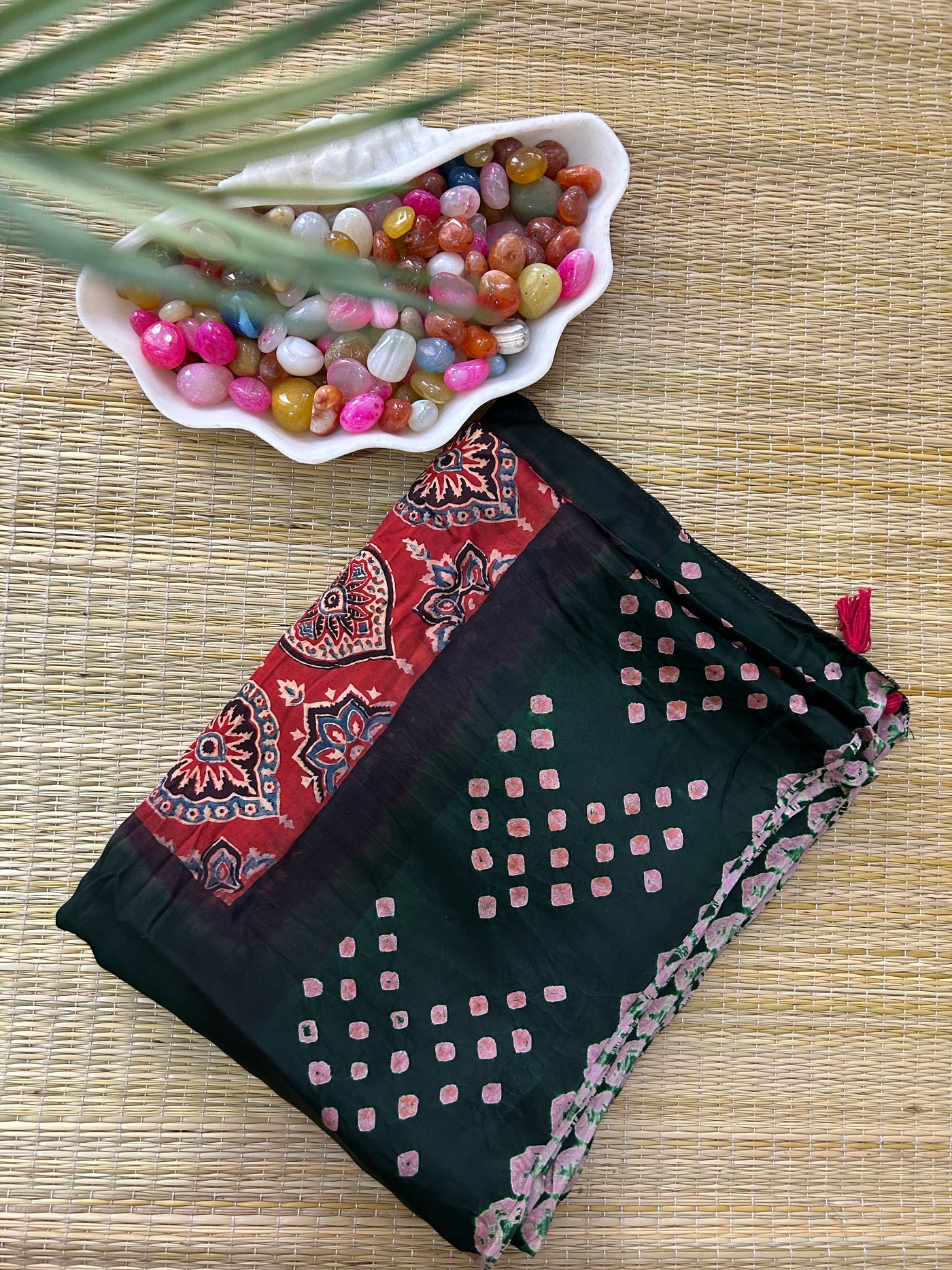Indrani: AJRAKH BANDHEJ MODAL SILK SAREE