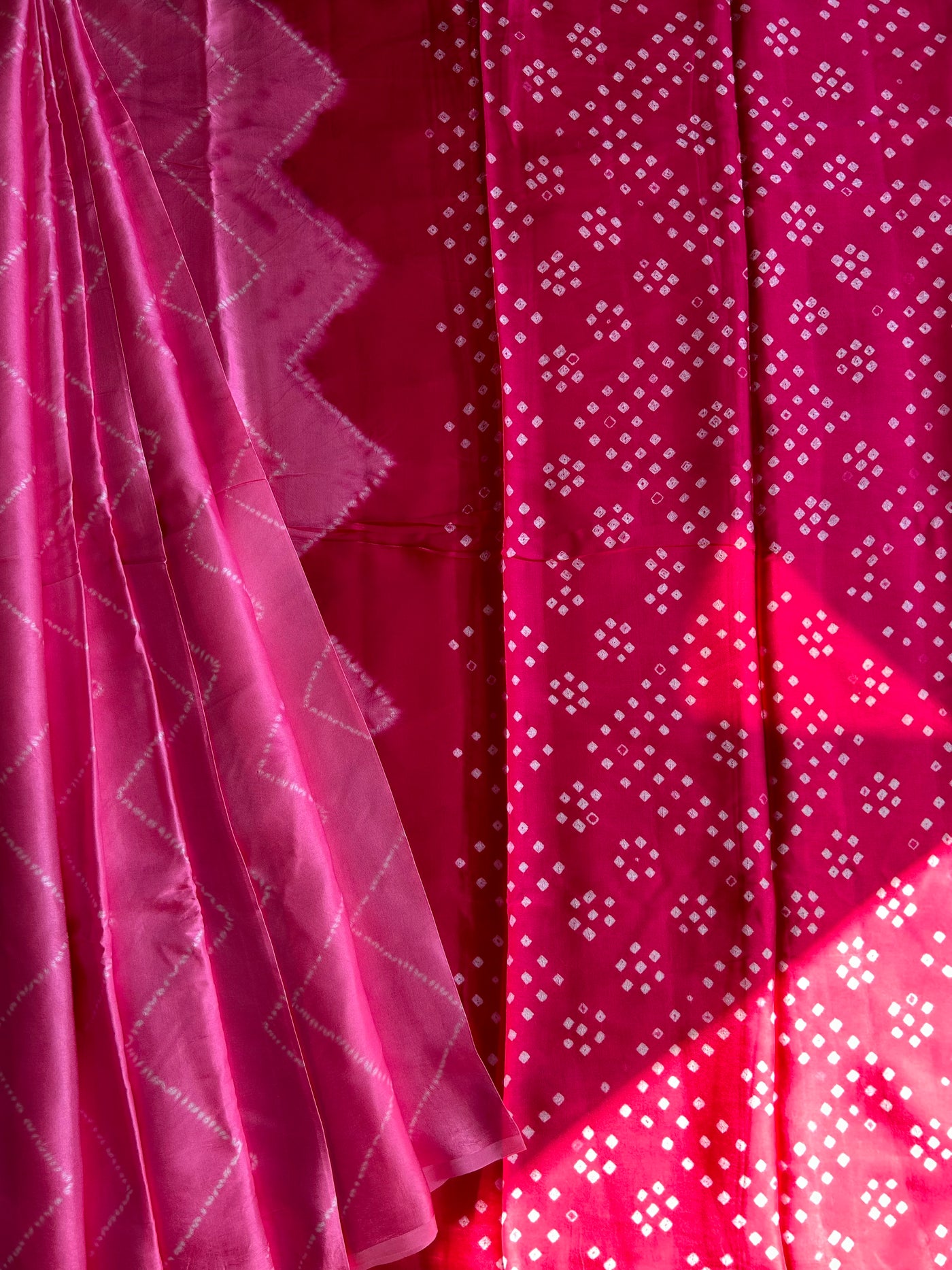 GUDHAL : Shibori Bandhej Modal Silk Saree