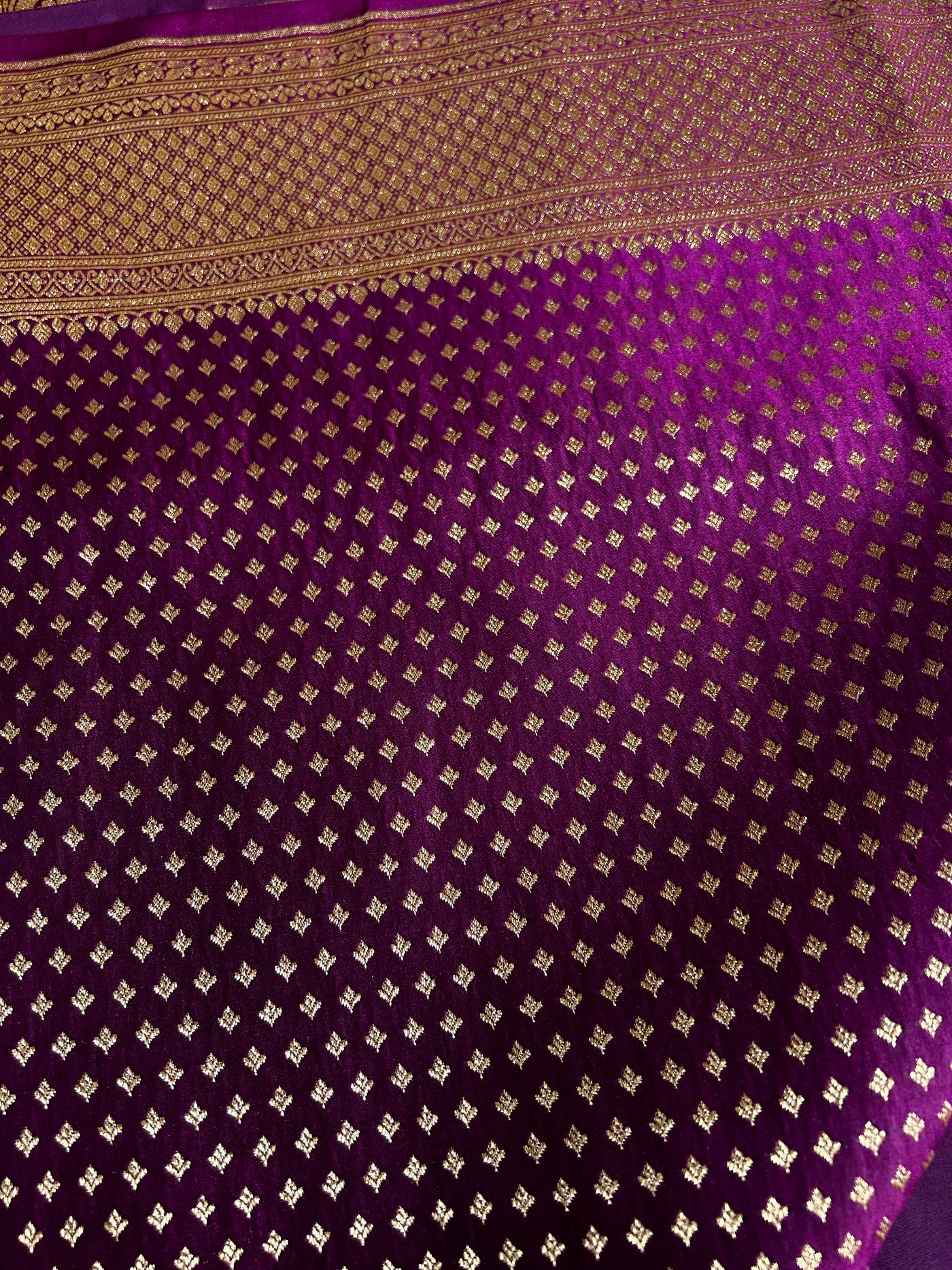 VAIJANTI : VIOLET, WEDDING WEAR PURE SILK-EXCEL MASHRU BANARASI SAREE