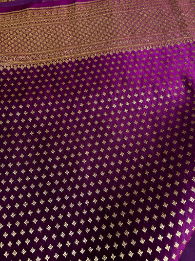 VAIJANTI : VIOLET, WEDDING WEAR PURE SILK-EXCEL MASHRU BANARASI SAREE