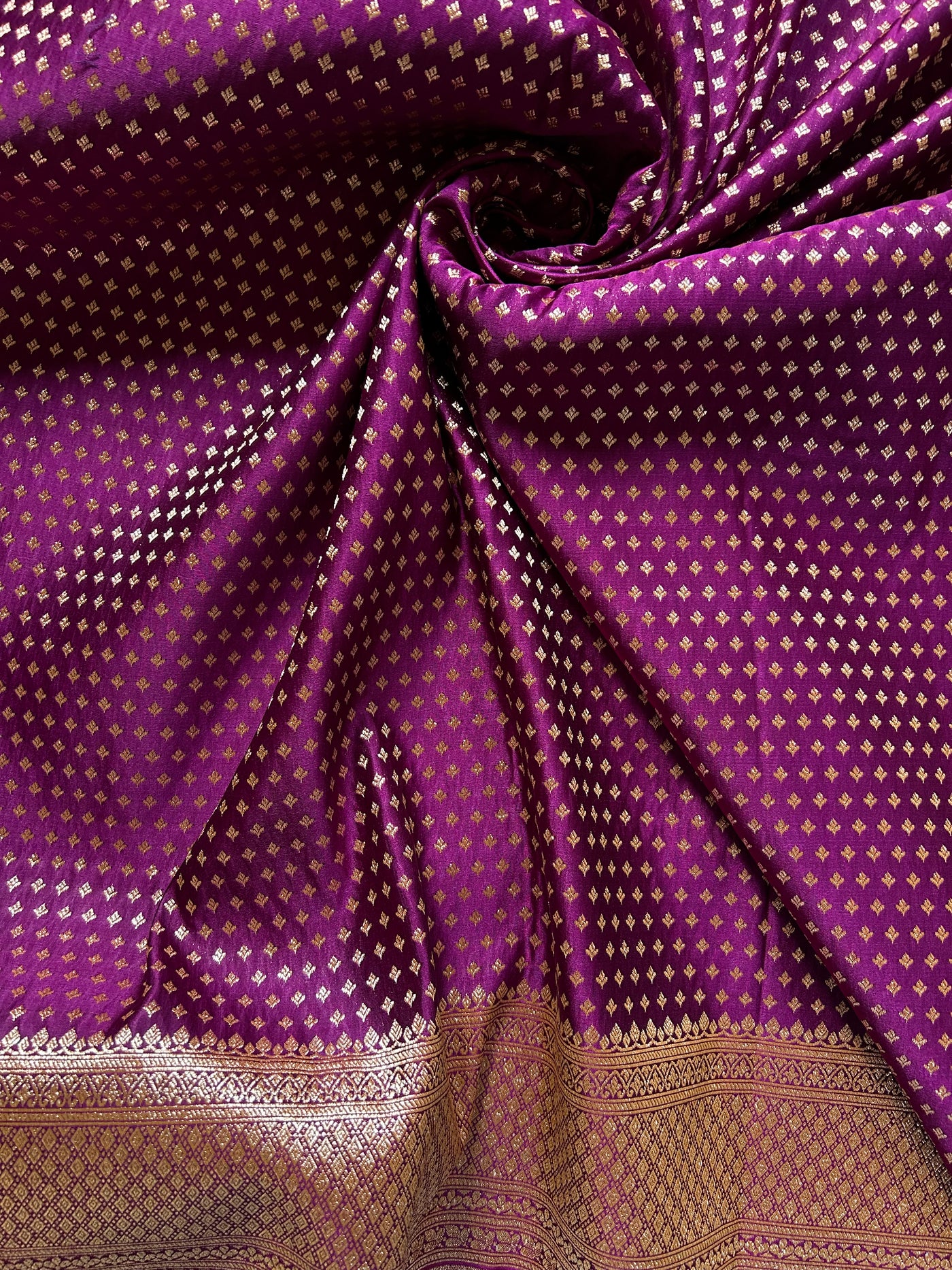 VAIJANTI : VIOLET, WEDDING WEAR PURE SILK-EXCEL MASHRU BANARASI SAREE