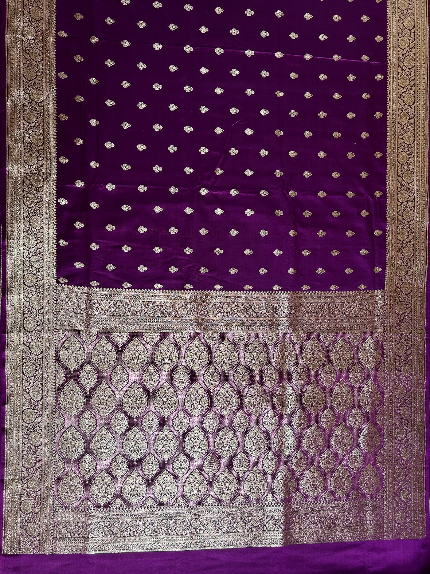 VAIJANTI : VIOLET, WEDDING WEAR PURE SILK-EXCEL MASHRU BANARASI SAREE