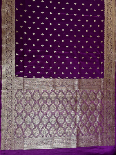 VAIJANTI : VIOLET, WEDDING WEAR PURE SILK-EXCEL MASHRU BANARASI SAREE