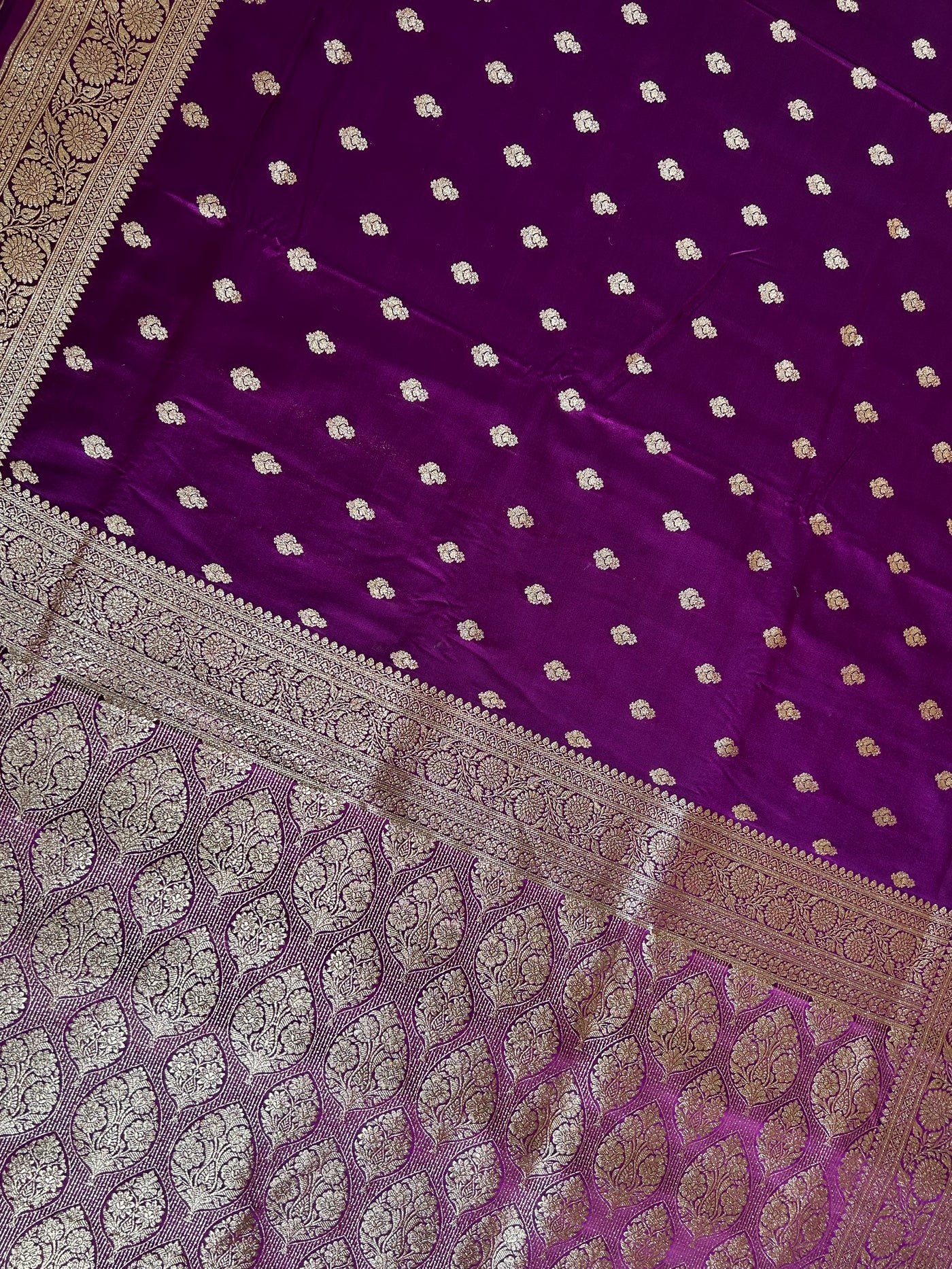 VAIJANTI : VIOLET, WEDDING WEAR PURE SILK-EXCEL MASHRU BANARASI SAREE