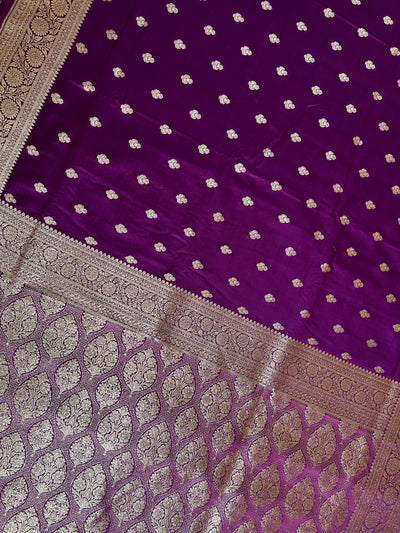 VAIJANTI : VIOLET, WEDDING WEAR PURE SILK-EXCEL MASHRU BANARASI SAREE