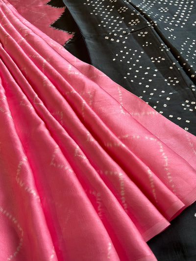 CHAMPA : Shibori Bandhej Modal Silk Saree