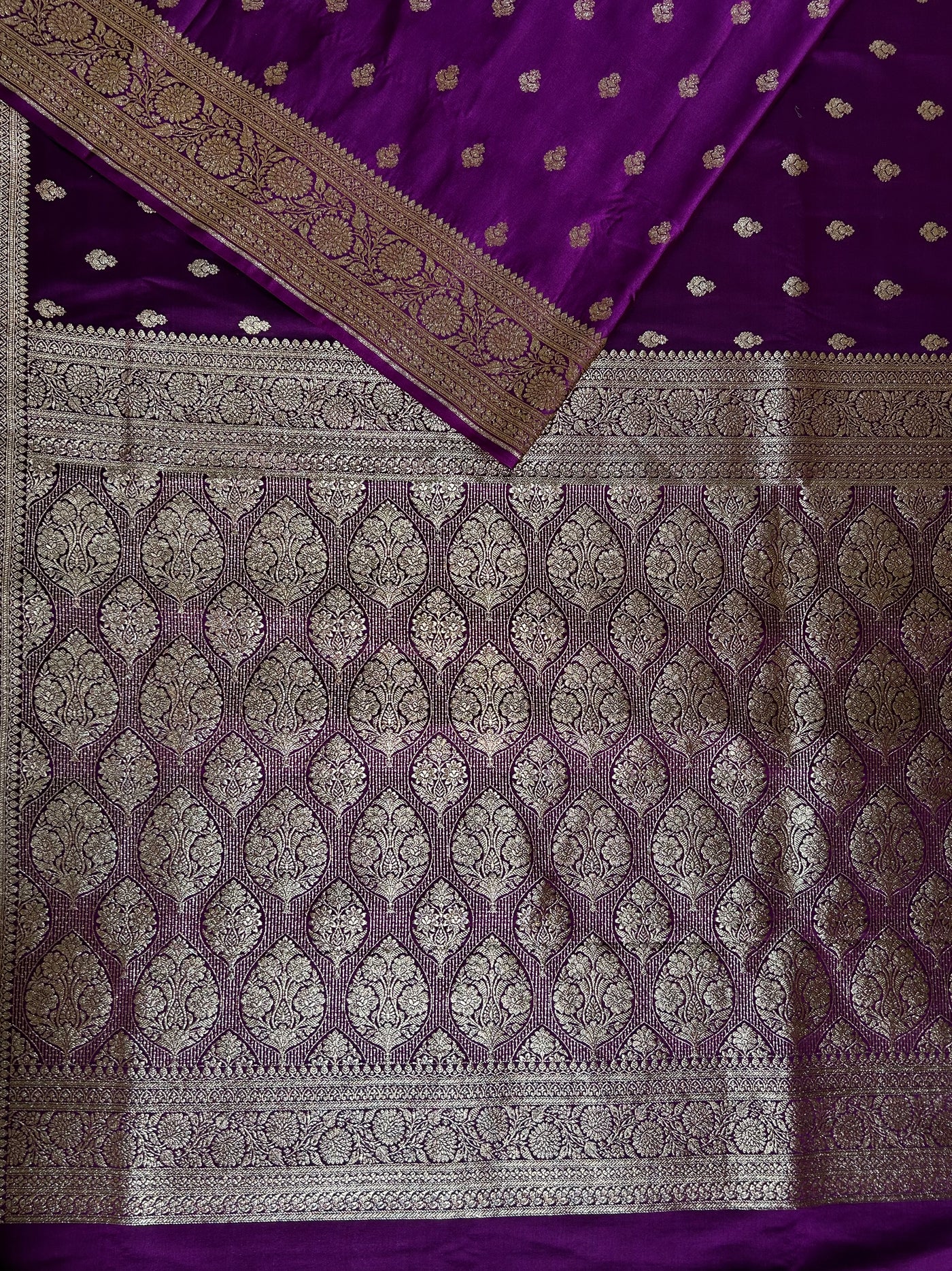 VAIJANTI : VIOLET, WEDDING WEAR PURE SILK-EXCEL MASHRU BANARASI SAREE