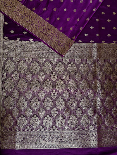 VAIJANTI : VIOLET, WEDDING WEAR PURE SILK-EXCEL MASHRU BANARASI SAREE