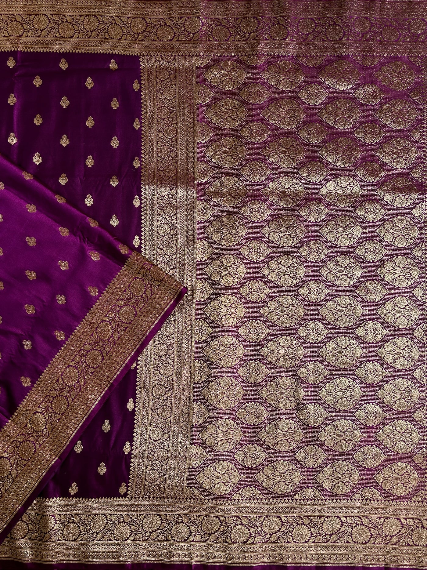 VAIJANTI : VIOLET, WEDDING WEAR PURE SILK-EXCEL MASHRU BANARASI SAREE