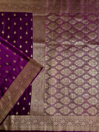 VAIJANTI : VIOLET, WEDDING WEAR PURE SILK-EXCEL MASHRU BANARASI SAREE