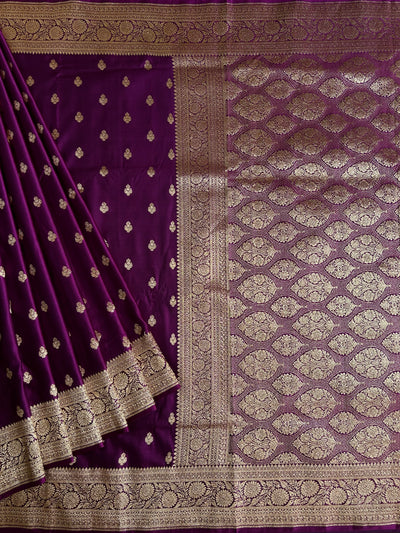VAIJANTI : VIOLET, WEDDING WEAR PURE SILK-EXCEL MASHRU BANARASI SAREE