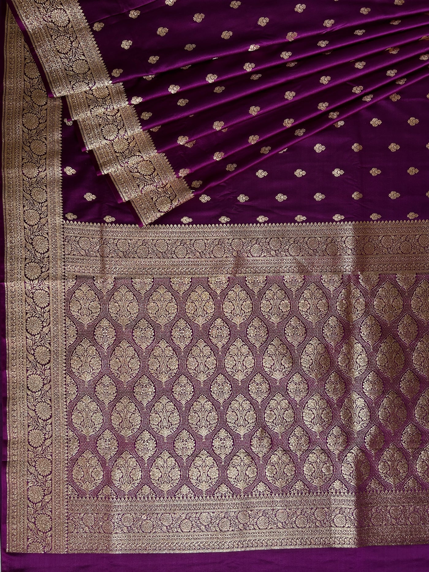 VAIJANTI : VIOLET, WEDDING WEAR PURE SILK-EXCEL MASHRU BANARASI SAREE