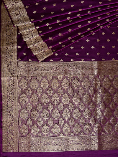 VAIJANTI : VIOLET, WEDDING WEAR PURE SILK-EXCEL MASHRU BANARASI SAREE
