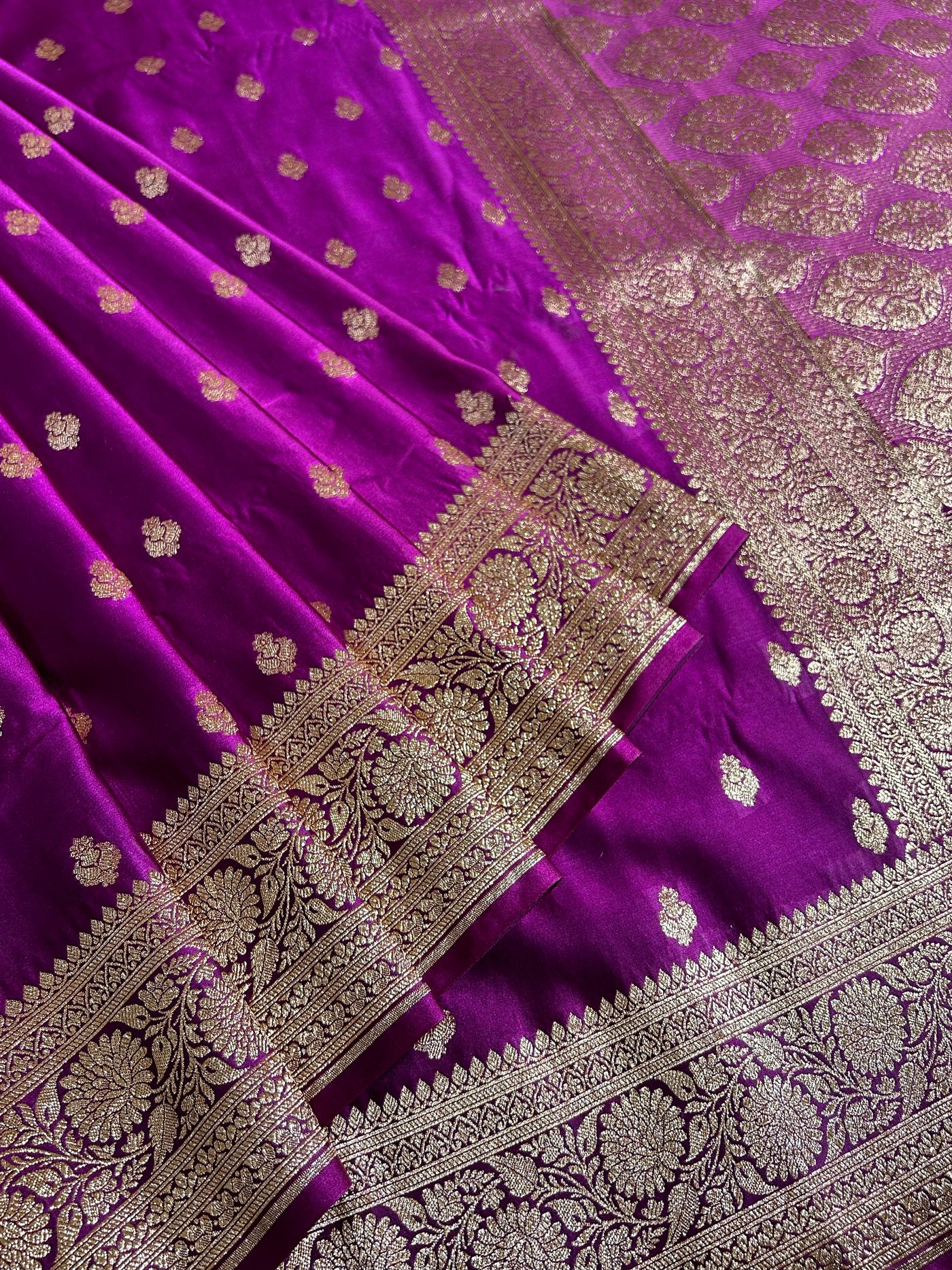 VAIJANTI : VIOLET, WEDDING WEAR PURE SILK-EXCEL MASHRU BANARASI SAREE