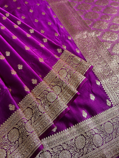 VAIJANTI : VIOLET, WEDDING WEAR PURE SILK-EXCEL MASHRU BANARASI SAREE