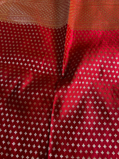 NAYANTARA : RED, WEDDING WEAR PURE SILK-EXCEL MASHRU BANARASI SAREE