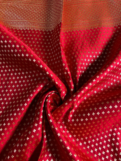 NAYANTARA : RED, WEDDING WEAR PURE SILK-EXCEL MASHRU BANARASI SAREE