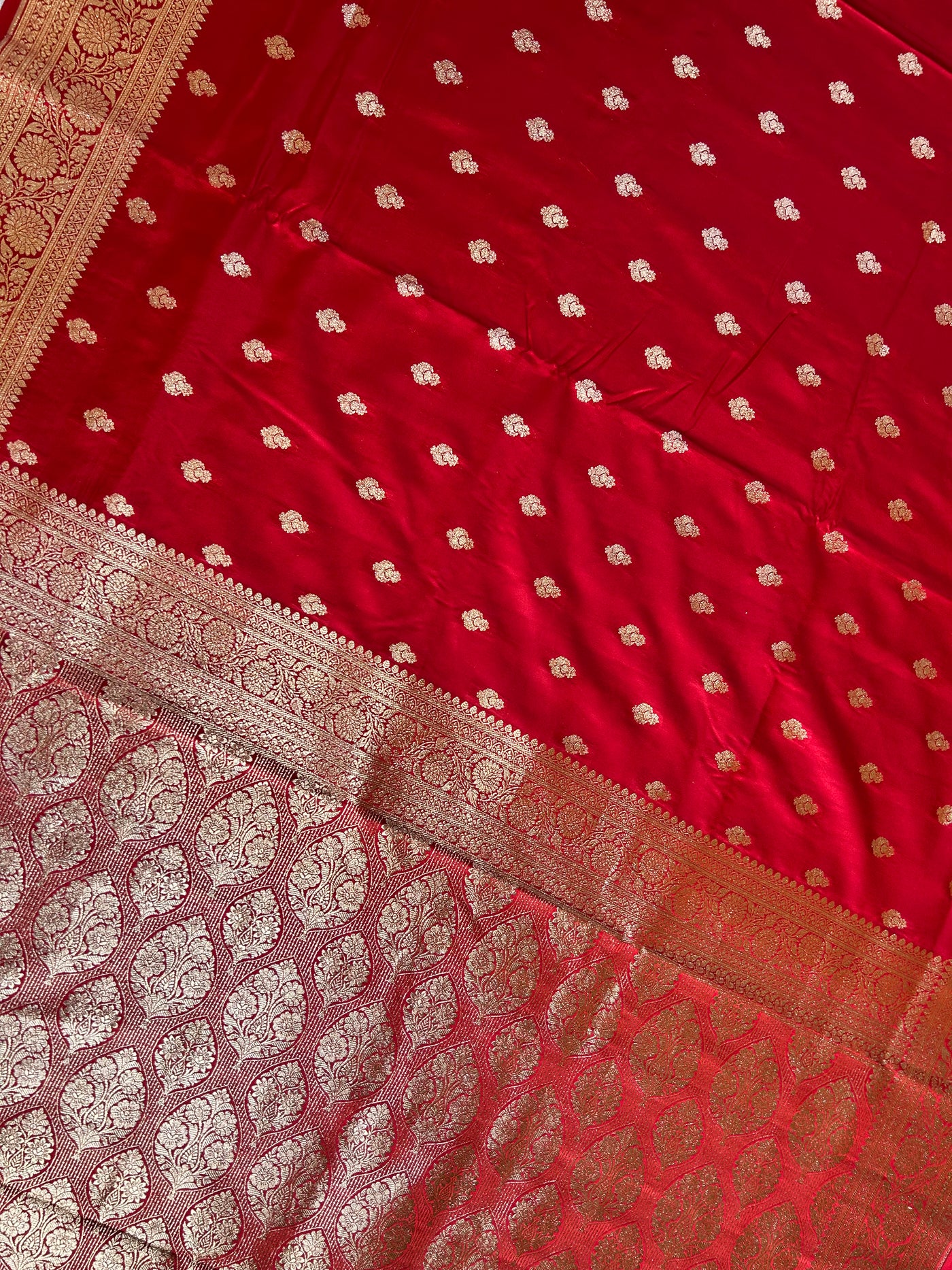 NAYANTARA : RED, WEDDING WEAR PURE SILK-EXCEL MASHRU BANARASI SAREE