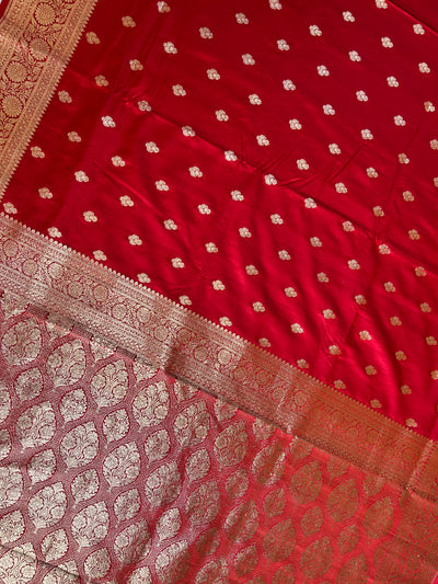 NAYANTARA : RED, WEDDING WEAR PURE SILK-EXCEL MASHRU BANARASI SAREE