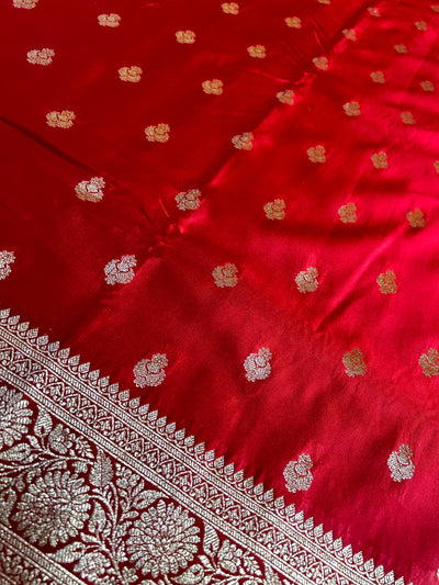 NAYANTARA : RED, WEDDING WEAR PURE SILK-EXCEL MASHRU BANARASI SAREE