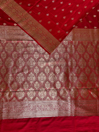NAYANTARA : RED, WEDDING WEAR PURE SILK-EXCEL MASHRU BANARASI SAREE