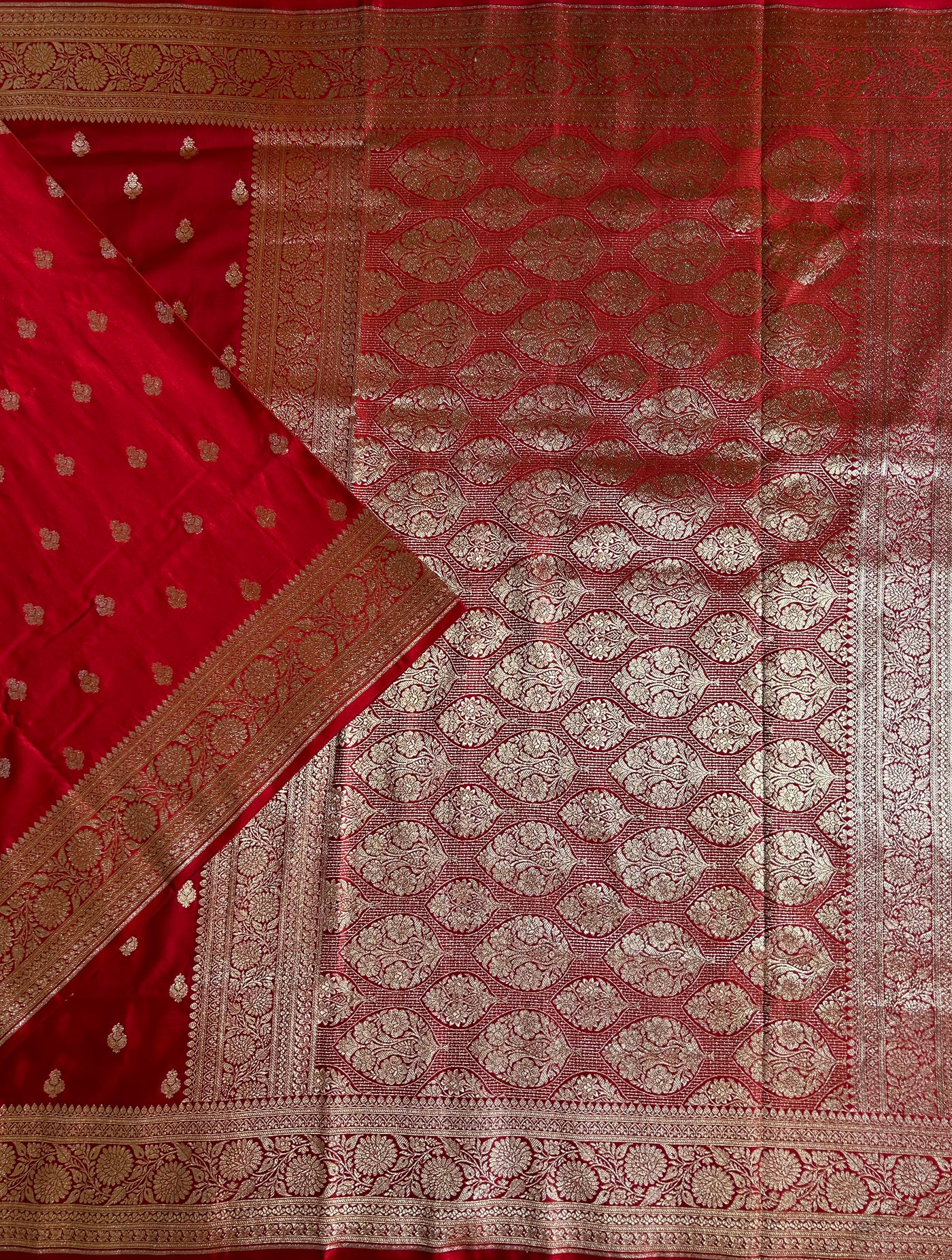 NAYANTARA : RED, WEDDING WEAR PURE SILK-EXCEL MASHRU BANARASI SAREE