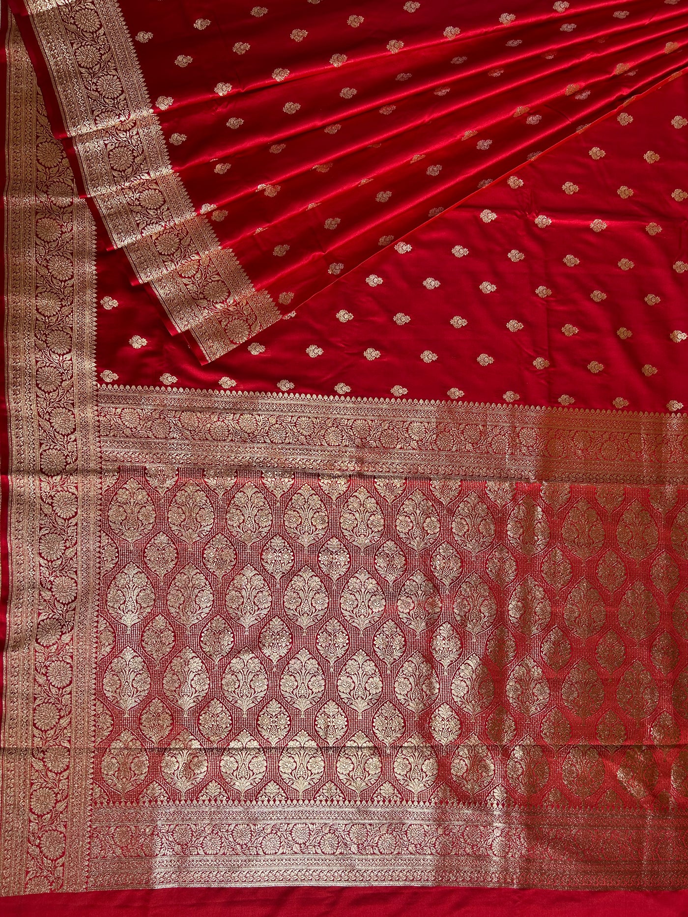 NAYANTARA : RED, WEDDING WEAR PURE SILK-EXCEL MASHRU BANARASI SAREE
