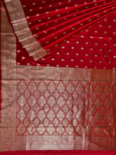 NAYANTARA : RED, WEDDING WEAR PURE SILK-EXCEL MASHRU BANARASI SAREE