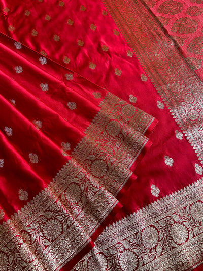 NAYANTARA : RED, WEDDING WEAR PURE SILK-EXCEL MASHRU BANARASI SAREE