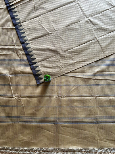 REVATI:KANCHIPURAM PURE COTTON SAREE WITH BORDERS.