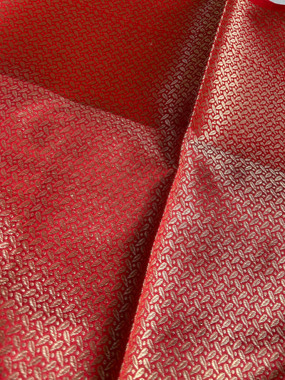 NILAY:CREAM, PARTYWEAR BANARASI TANCHUI SAREE WITH ZARI PALLU.