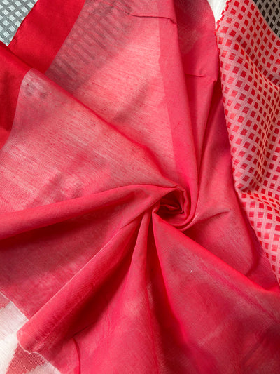 PARINITA : DURGA PUJA FESTIVE PURE COTTON-EXCEL JAMDANI INSPIRED SAREE