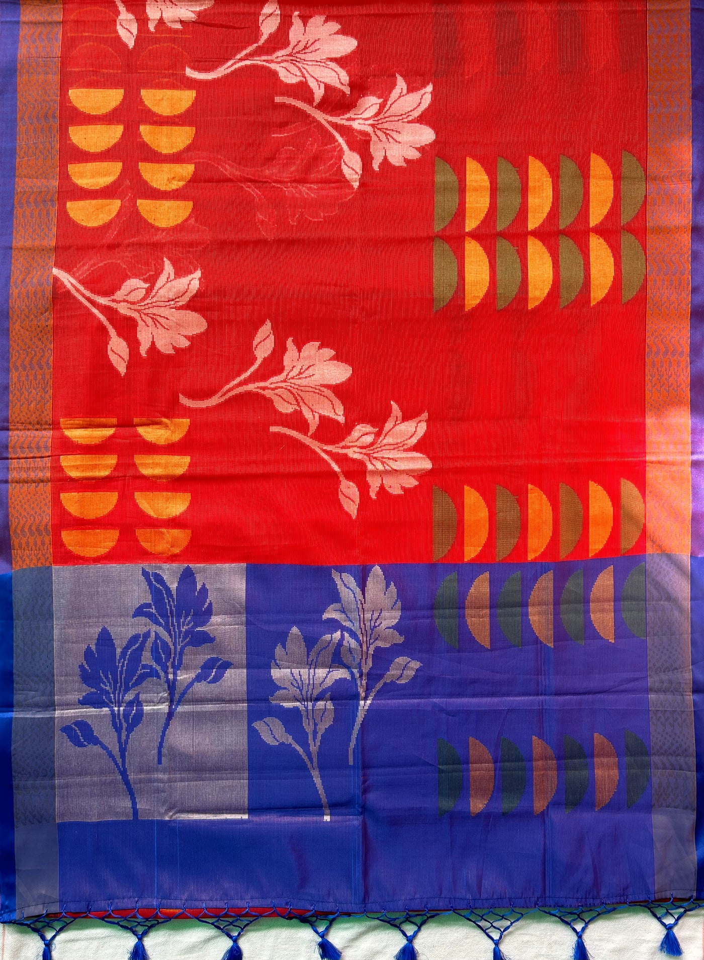 MUDRA: PARTYWEAR PURE COTTON-EXCEL JAMDANI INSPIRED SAREE