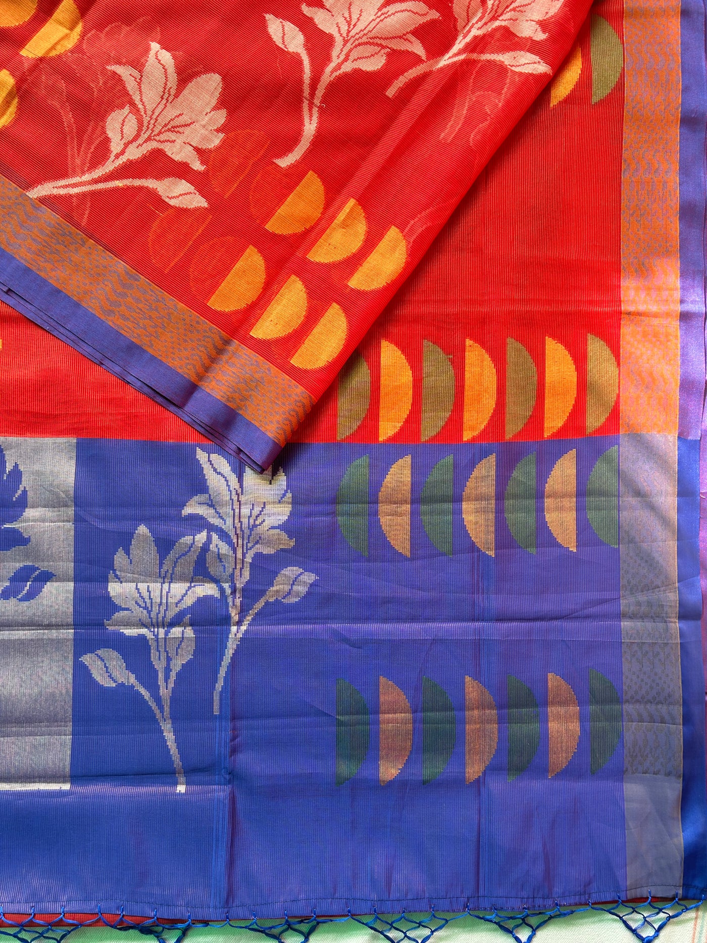 MUDRA: PARTYWEAR PURE COTTON-EXCEL JAMDANI INSPIRED SAREE