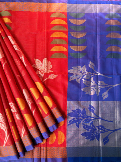 MUDRA: PARTYWEAR PURE COTTON-EXCEL JAMDANI INSPIRED SAREE